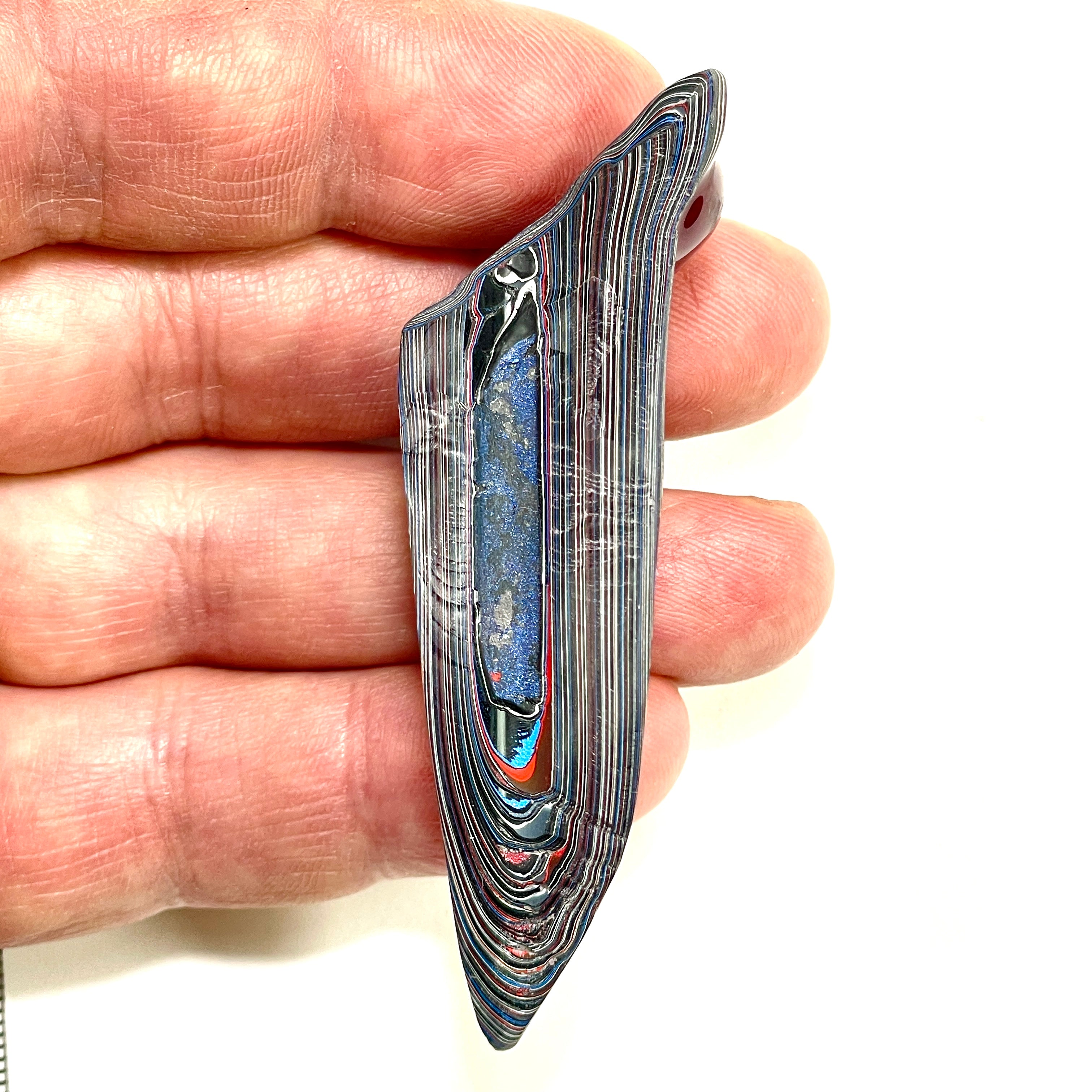 DVH Rapid Red Ford Mustang Fordite Stalactite Specimen Polished Face (6354) - DVHdesigns