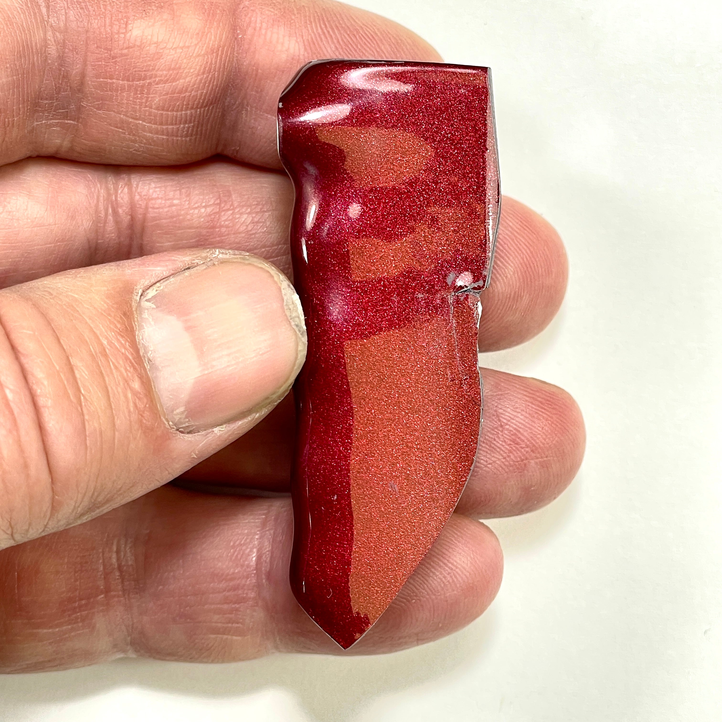 DVH Rapid Red Ford Mustang Fordite Specimen Polished Face (6355) - DVHdesigns