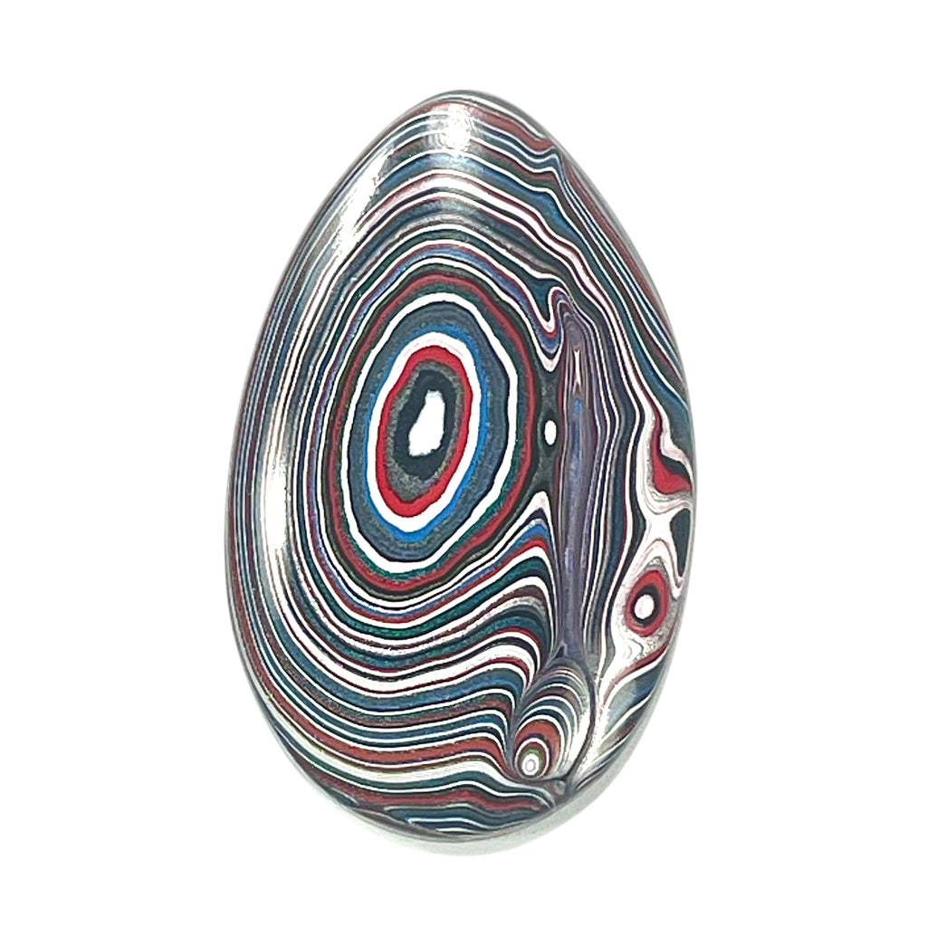 DVH Fordite Cabochon Genuine Michigan Mustang 39x25x5mm (6418)