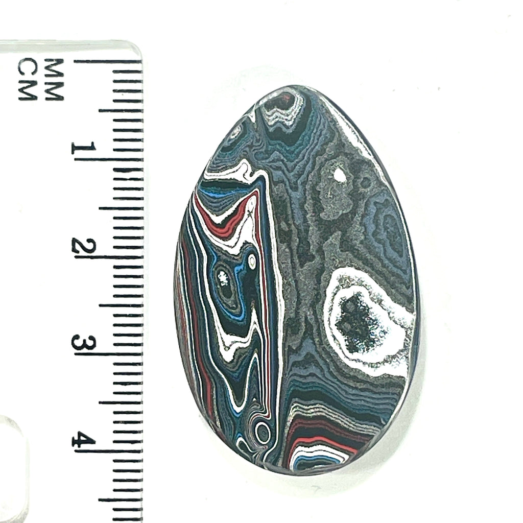 DVH Fordite Cabochon Genuine Michigan Mustang 39x25x5mm (6418)