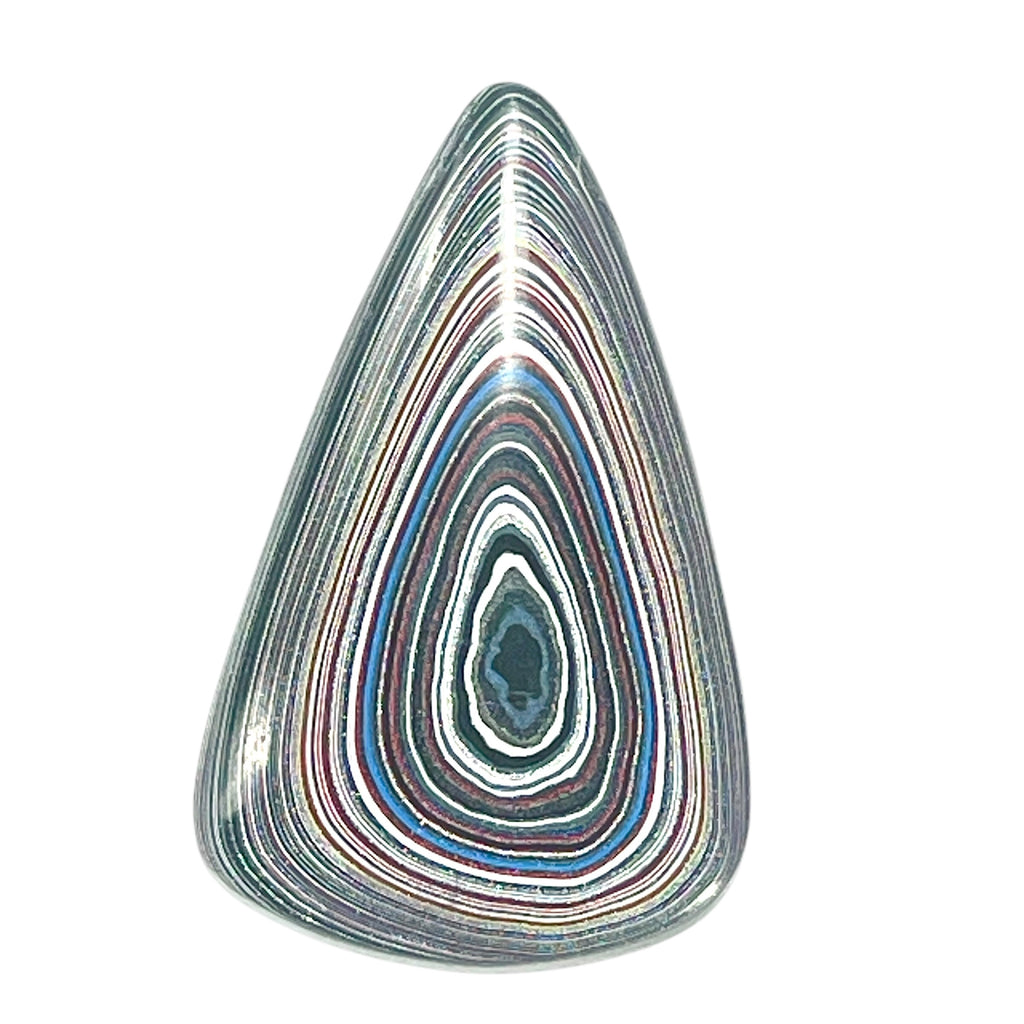 DVH Fordite Cabochon Genuine Michigan Mustang 38x24x5mm (6420)