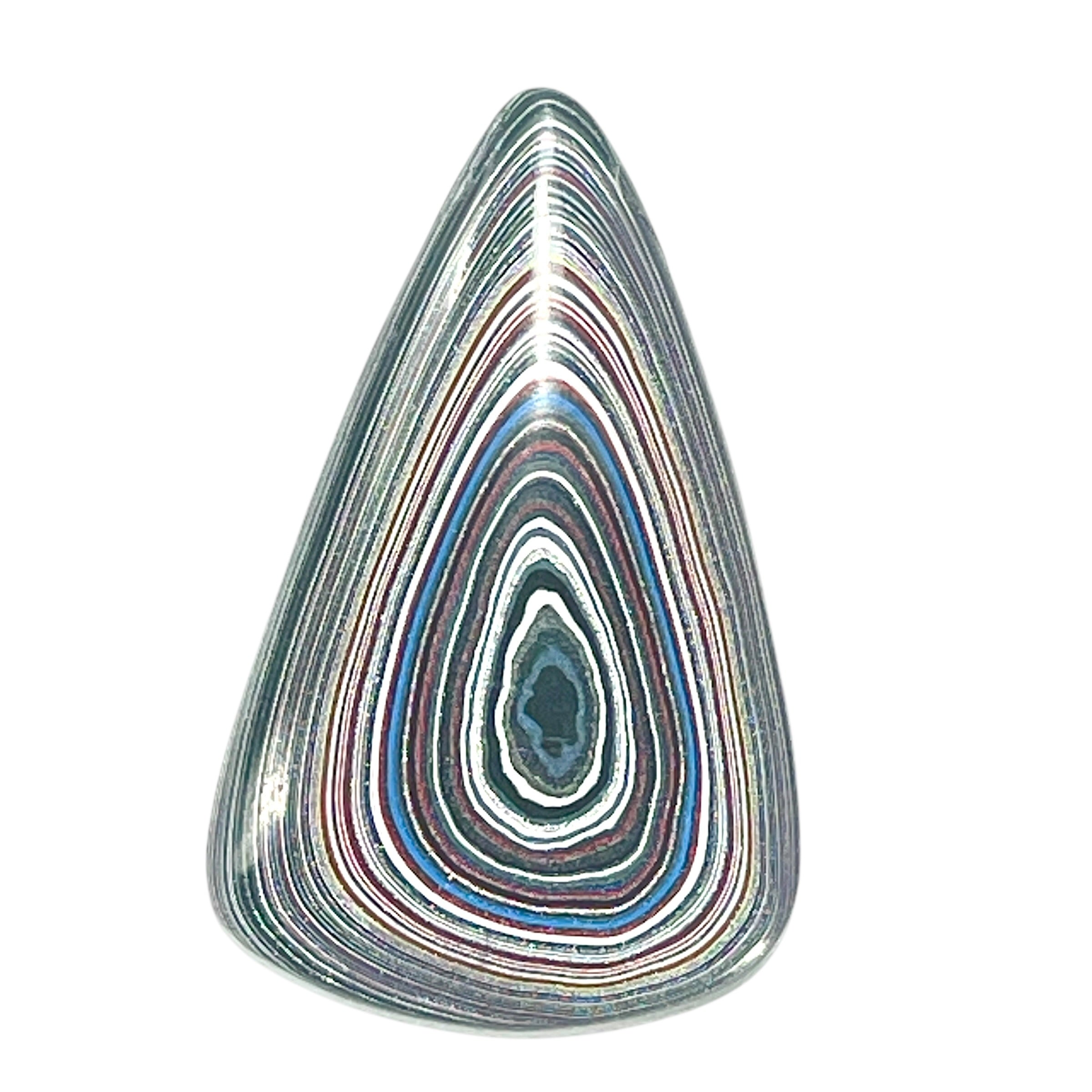 DVH Fordite Cabochon Genuine Michigan Mustang 38x24x5mm (6420)