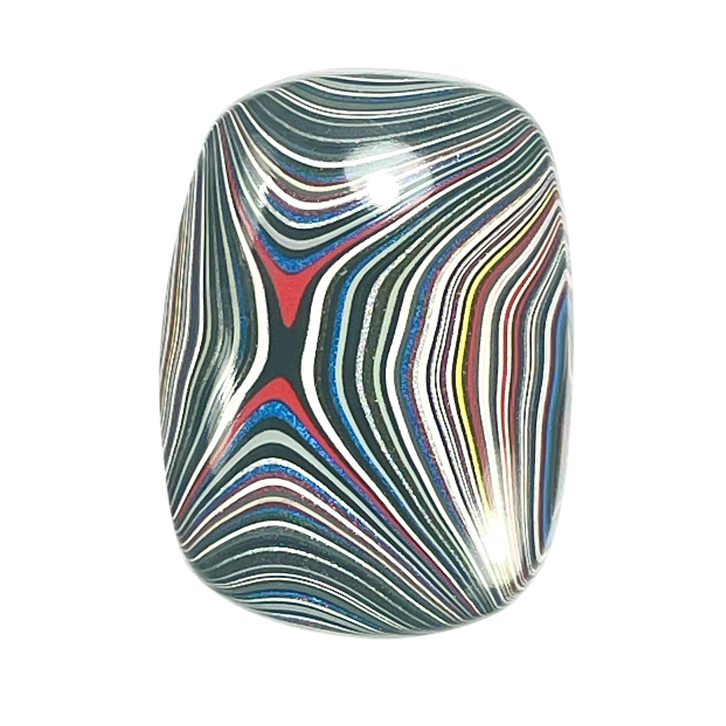 DVH Fordite Cabochon Genuine Michigan Mustang 34x25x7mm (6423)