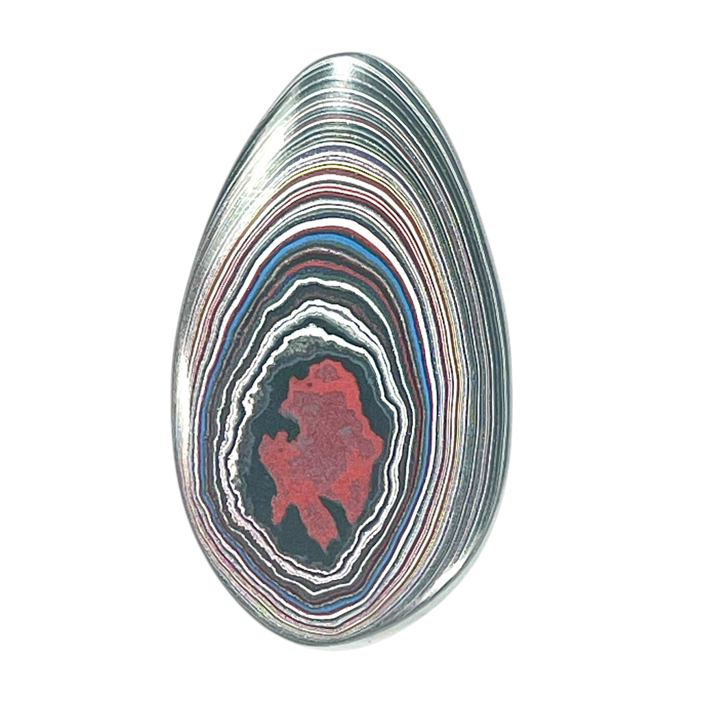 DVH Fordite Cabochon Genuine Michigan Mustang 40x23x4mm (6424)