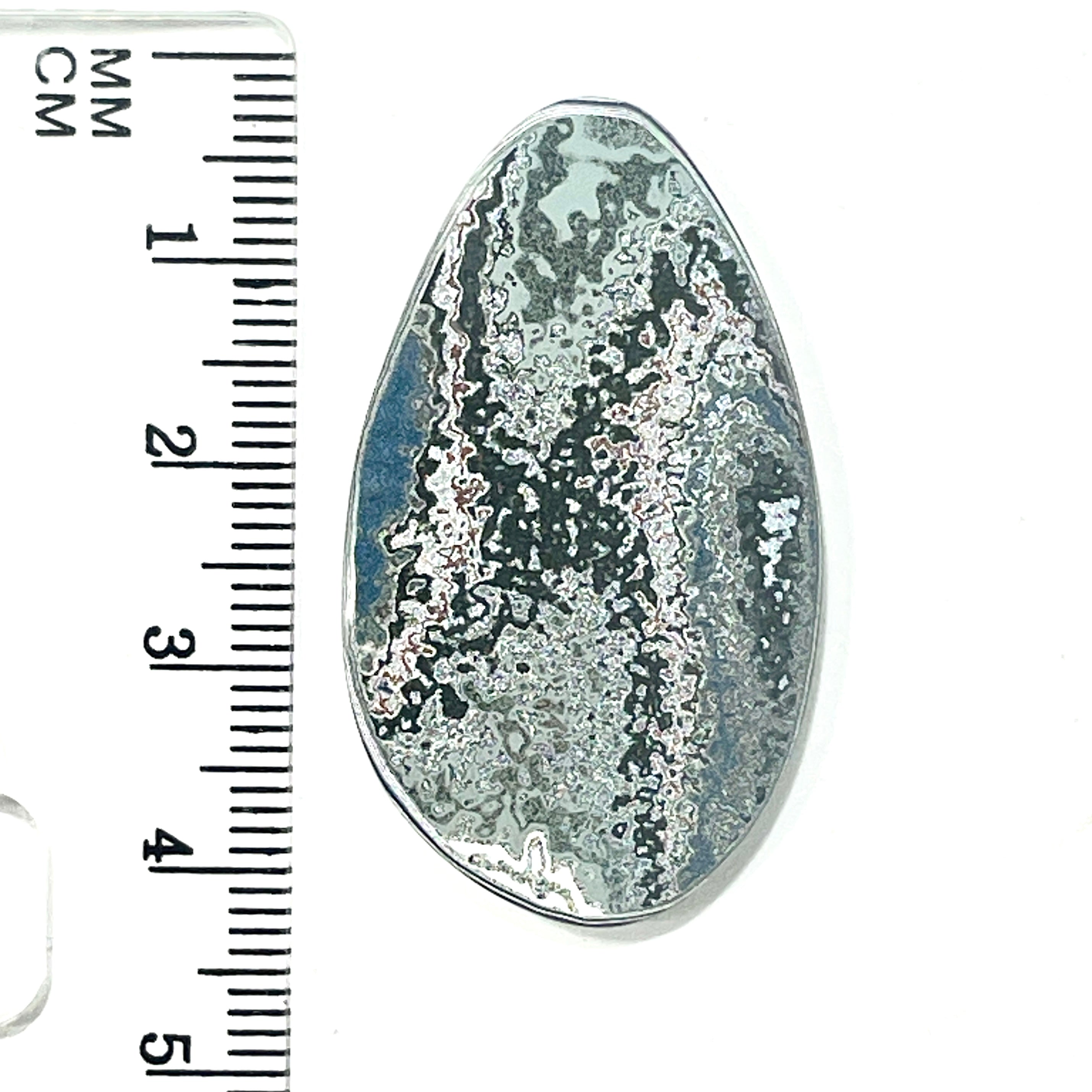 DVH Fordite Cabochon Genuine Michigan Mustang 40x23x4mm (6424)