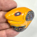 DVH Orange Fury Ford Mustang Fordite Dog Head Specimen Polished Face  (6643)