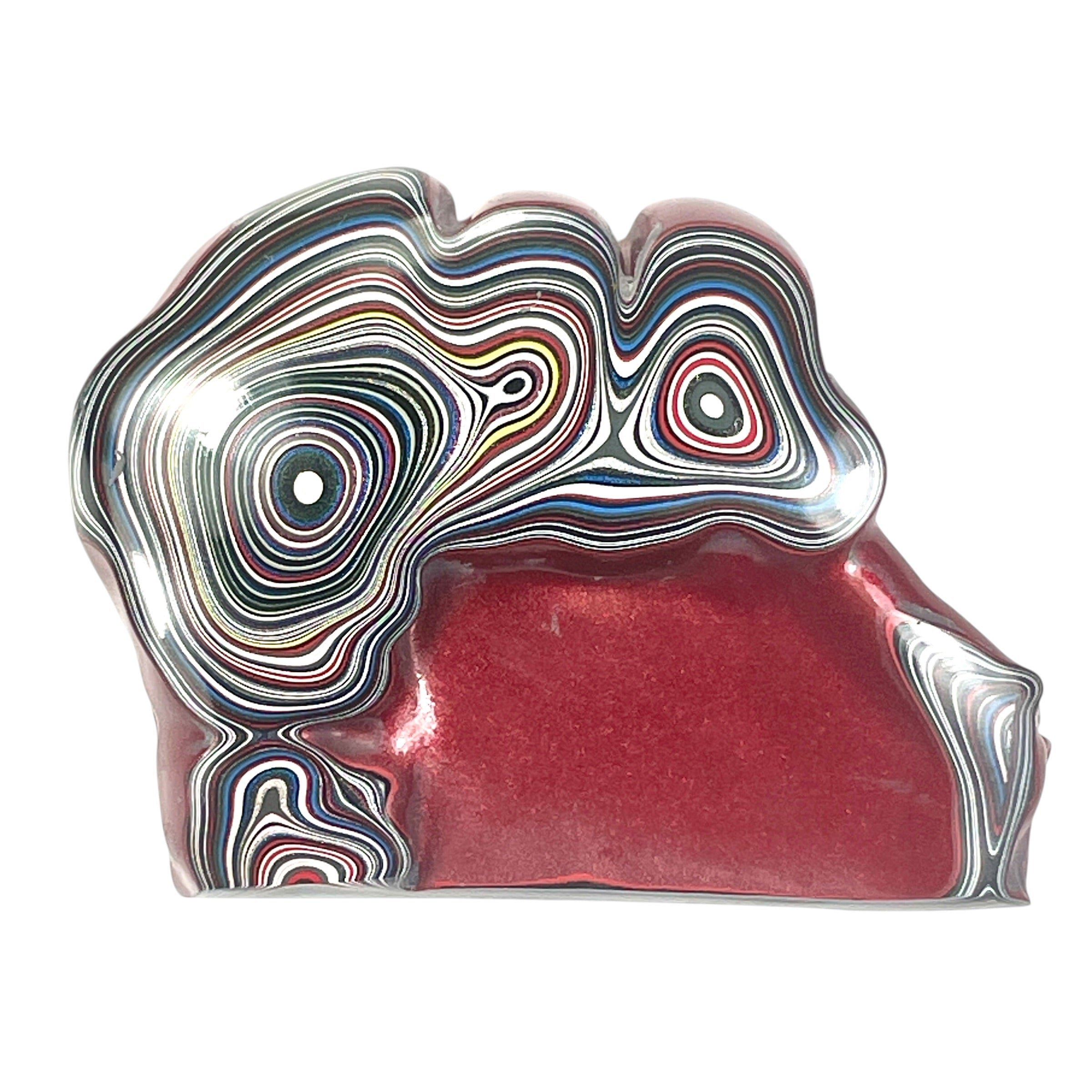 DVH Rapid Red Ford Mustang Fordite Specimen Polished Face Michigan (6644)