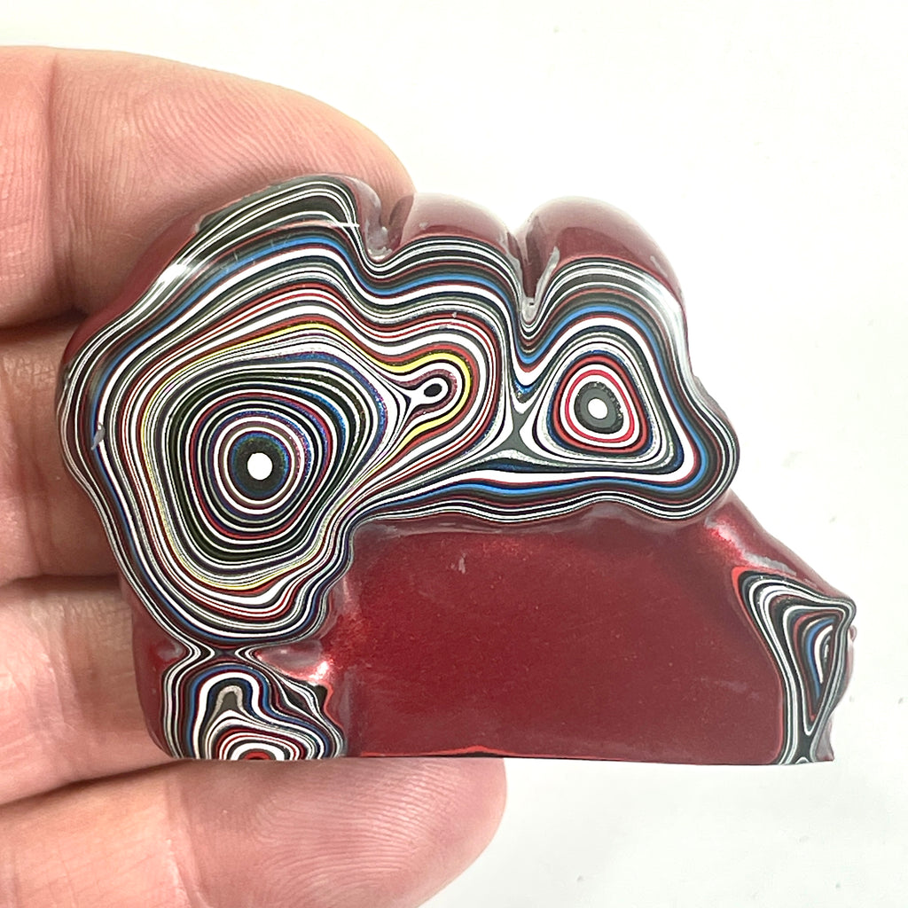 DVH Rapid Red Ford Mustang Fordite Specimen Polished Face Michigan (6644) - DVHdesigns