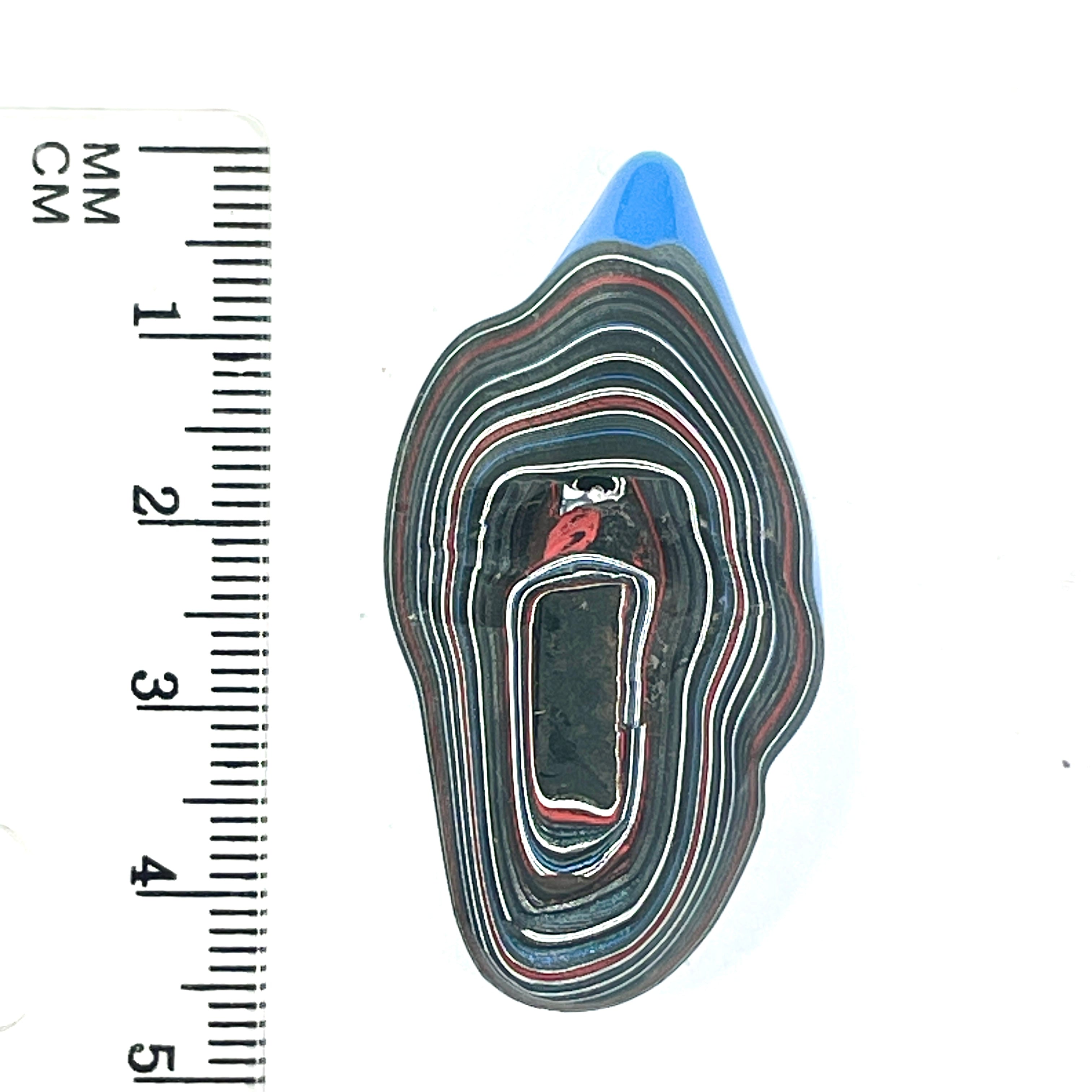 DVH Grabber Blue Ford Mustang Fordite Specimen Polished Face Michigan (6646)