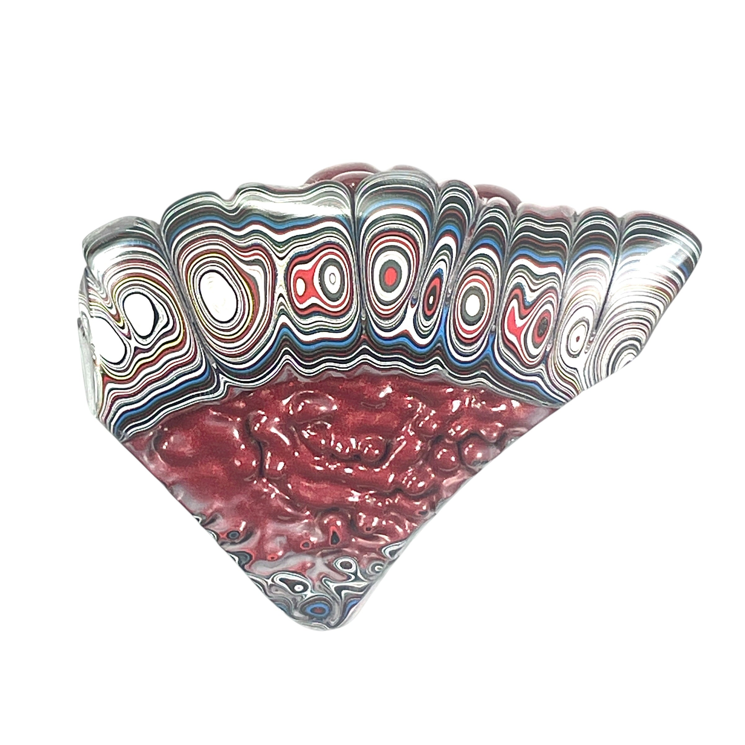 DVH Rapid Red Ford Mustang Fordite Specimen Polished Face Michigan (6649)