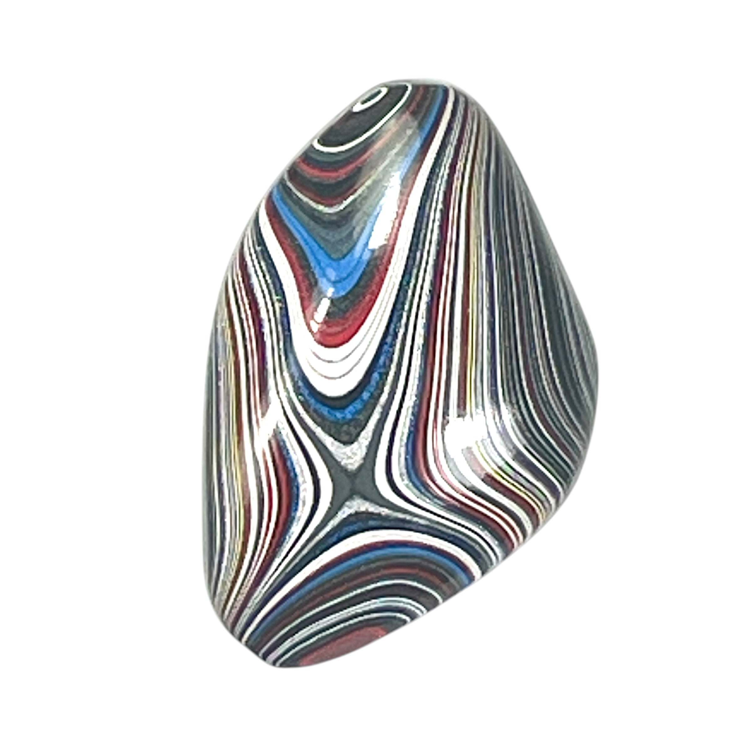 DVH Fordite Cabochon Genuine Ford Mustang Michigan 26x17x5mm  (6651)