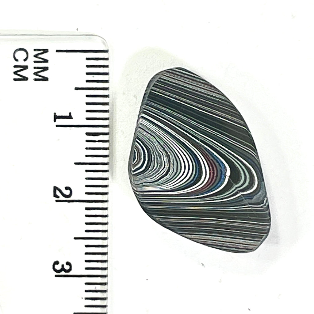 DVH Fordite Cabochon Genuine Ford Mustang Michigan 26x17x5mm  (6651)
