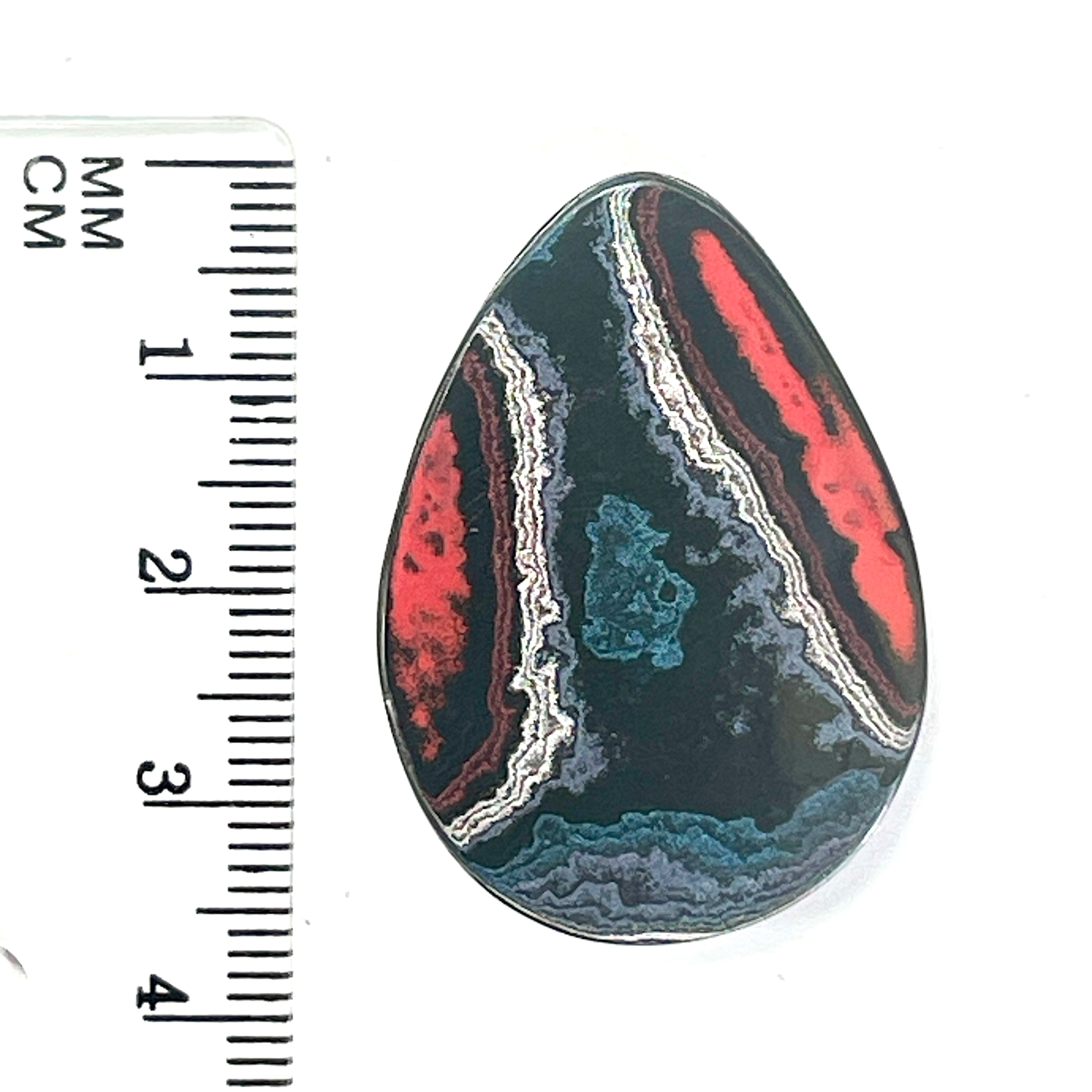 DVH Fordite Cabochon Genuine Ford Mustang Michigan 36x25x4mm  (6652)