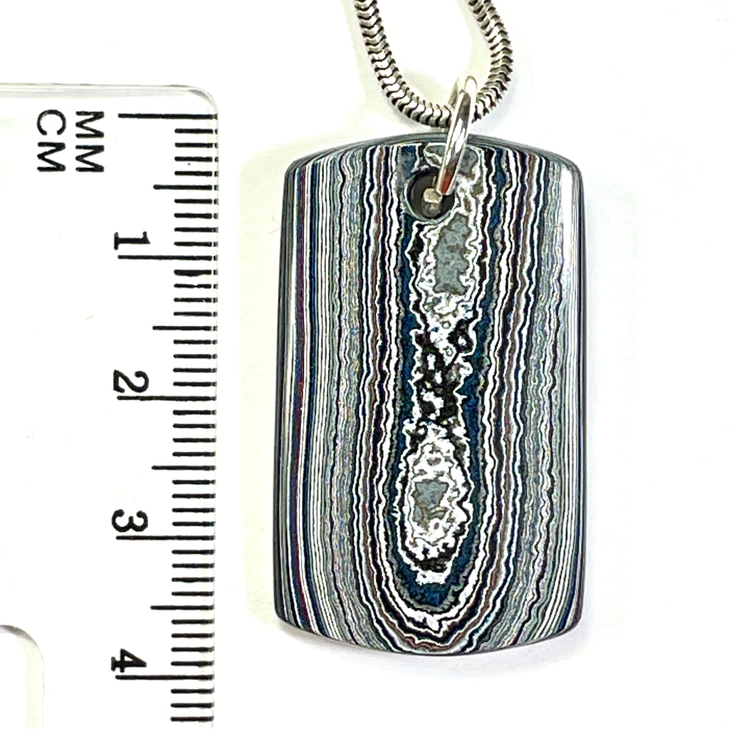 DVH Genuine Ford Mustang Fordite Pendant Dog Tag Michigan 37x22x6mm (6653) - DVHdesigns
