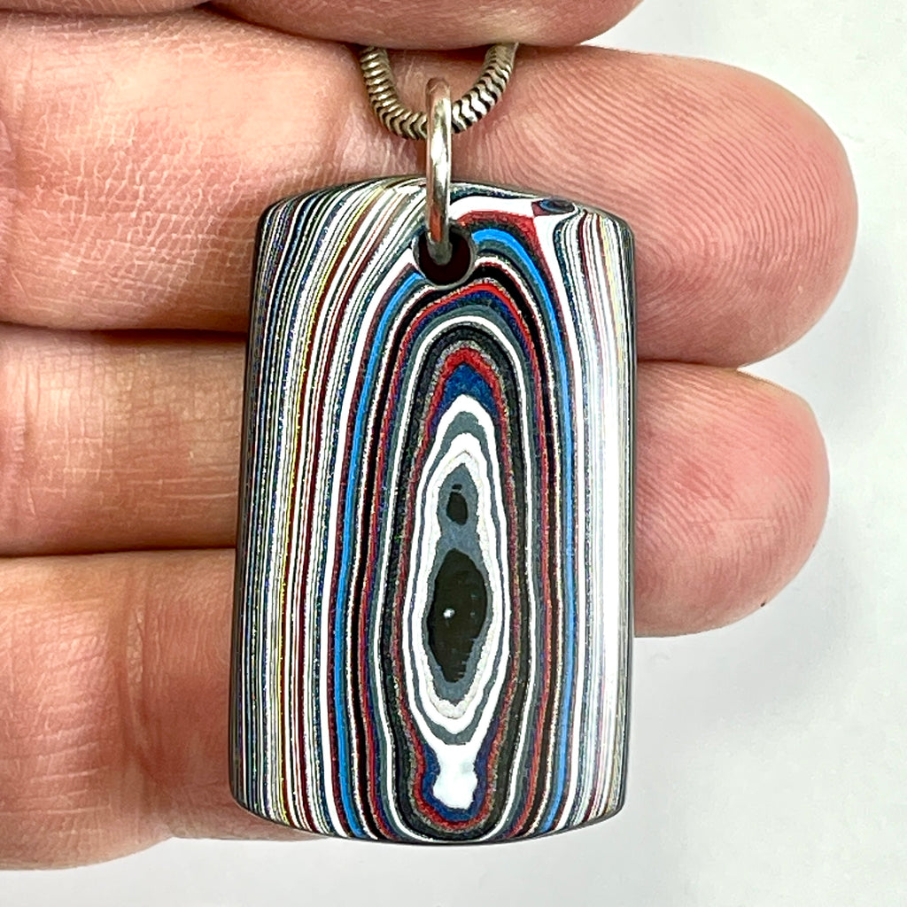 DVH Genuine Ford Mustang Fordite Pendant Dog Tag Michigan 37x22x6mm (6653) - DVHdesigns