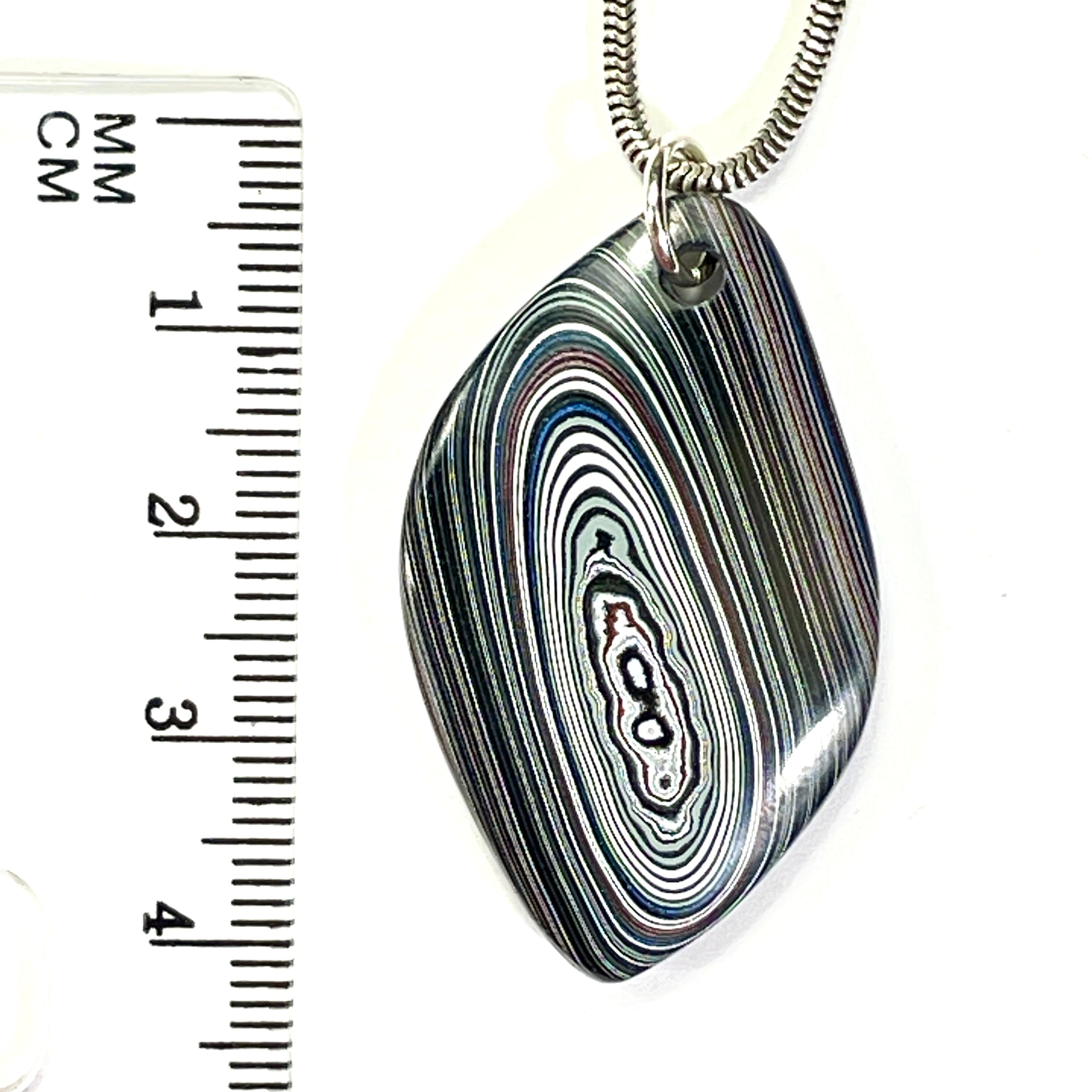 DVH Genuine Ford Mustang Fordite Pendant Michigan 39x23x6mm (6654) - DVHdesigns