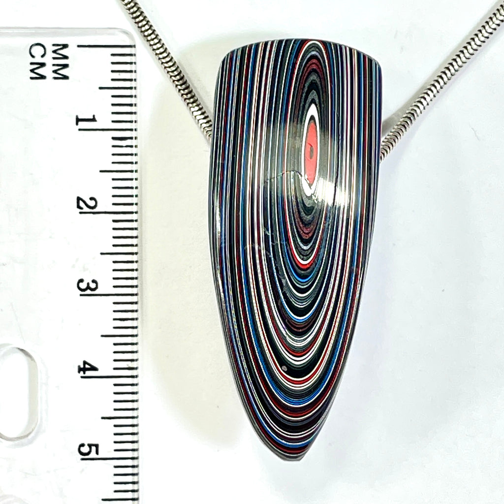 DVH Rapid Red Ford Mustang Fordite Bead Pendant Michigan 50x19x15mm (6656) - DVHdesigns