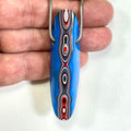 DVH Grabber Blue Ford Mustang Fordite Bead Pendant Michigan 67x18x14mm (6657) - DVHdesigns