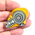 DVH Orange Fury Ford Mustang Fordite Specimen Polished Face (6732)