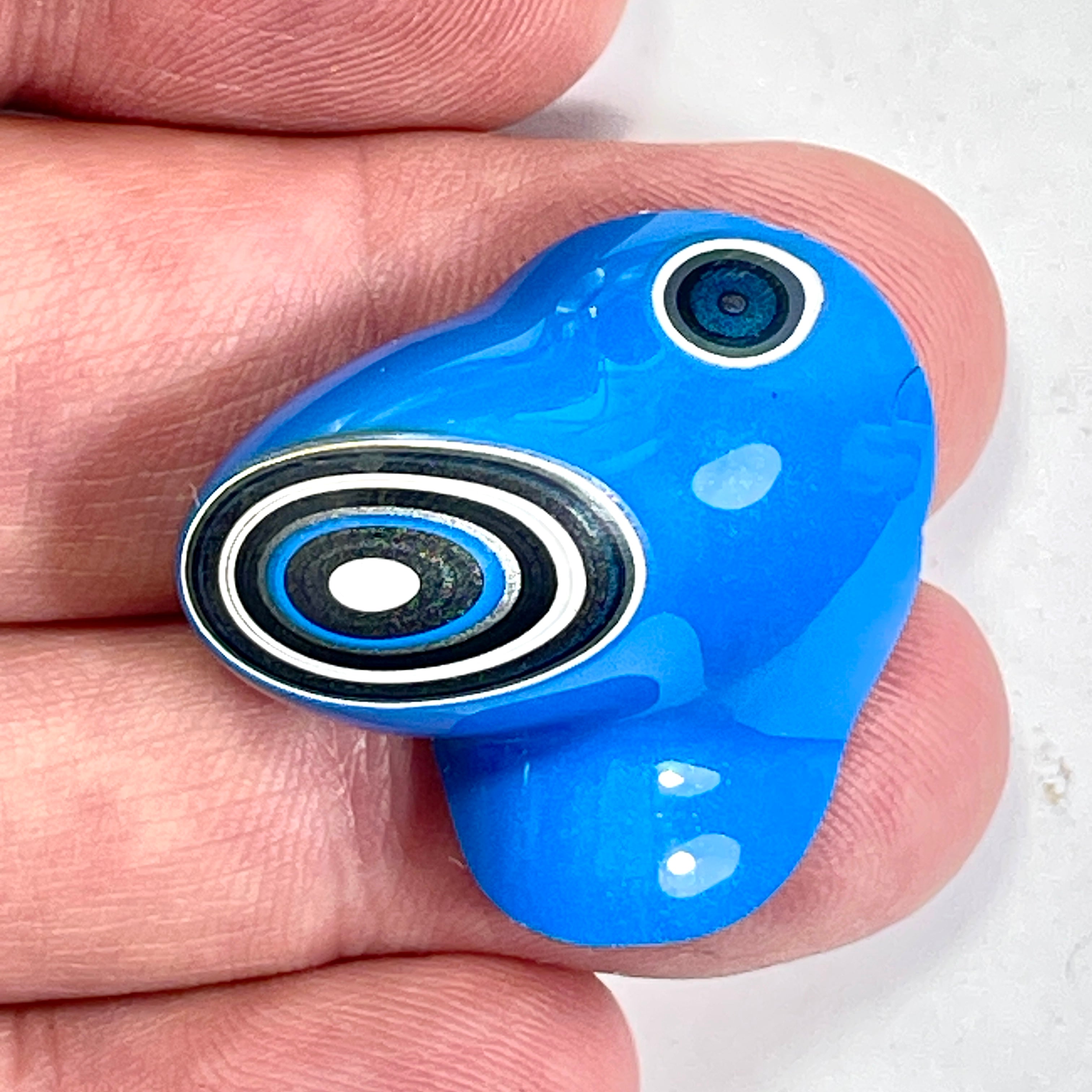 DVH Grabber Blue Ford Mustang Fordite Specimen Polished Face (6733)