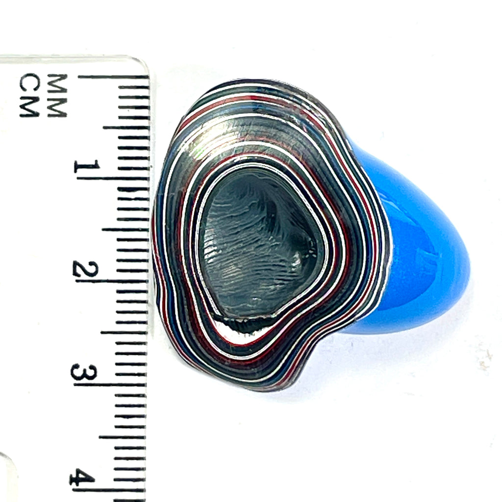 DVH Grabber Blue Ford Mustang Fordite Specimen Polished Face (6733)