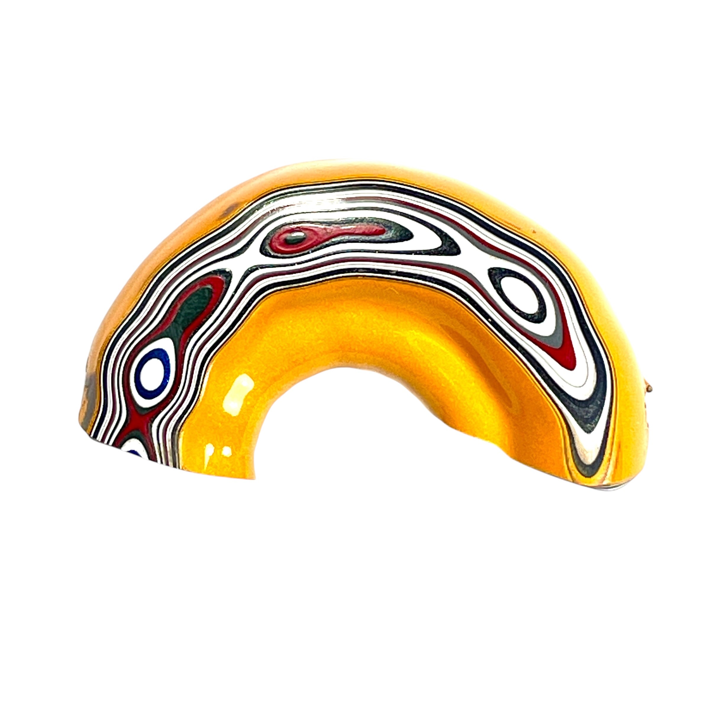 DVH Orange Fury Ford Mustang Fordite Specimen Polished Face (6735)
