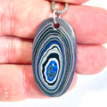 DVH Rapid Red Ford Mstng Fordite Pendant Michigan 38x21x4mm (6738)