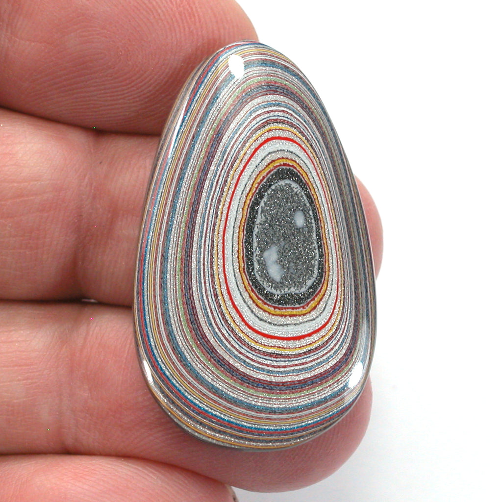 DVH Ford Focus C-Max Fordite Lustre Cabochon Michigan Assembly 38x23x3mm (5650)