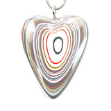 DVH Ford Focus C-MAX Fordite Heart Pendant Michigan Assembly 48x39x10mm (5669)