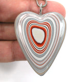 DVH Ford Focus C-MAX Fordite Heart Pendant Michigan Assembly 48x39x10mm (5669)