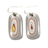 DVH Ford Focus C-MAX Fordite Earrings Michigan Assembly 33x18x4mm (5673)