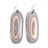 DVH Ford Focus C-MAX Fordite Earrings Michigan Assembly 44x17x4mm (5674)