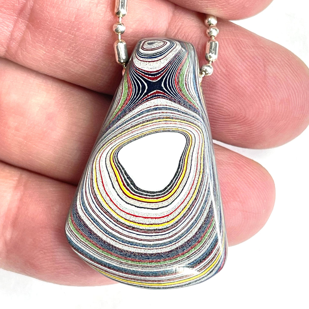 DVH Ford Focus C-MAX Fordite Bead Pendant Michigan Assembly 39x26x8mm (5872)