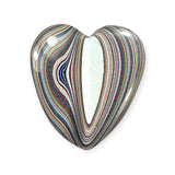 DVH Ford Focus C-MAX Fordite Heart Cabocohon Cab Michigan Assembly 41x38x4mm (5923)