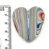 DVH Ford Focus C-MAX Fordite Heart Cabocohon Cab Michigan Assembly 41x38x4mm (5923)