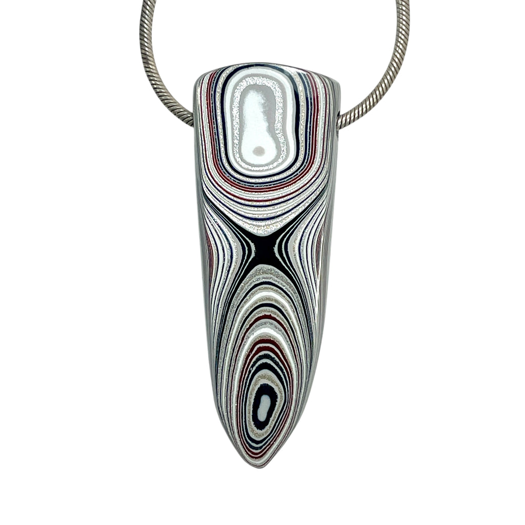 DVH Ford Focus C-MAX Fordite Bead Pendant Michigan Assembly  46x17x8mm (5928)