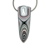DVH Ford Focus C-MAX Fordite Bead Pendant Michigan Assembly  46x17x8mm (5928)