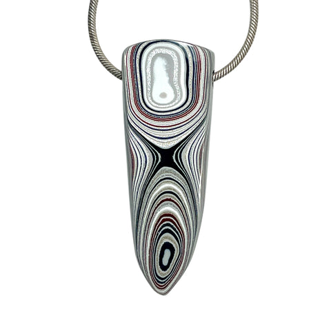 DVH Ford Focus C-MAX Fordite Bead Pendant Michigan Assembly  46x17x8mm (5928)