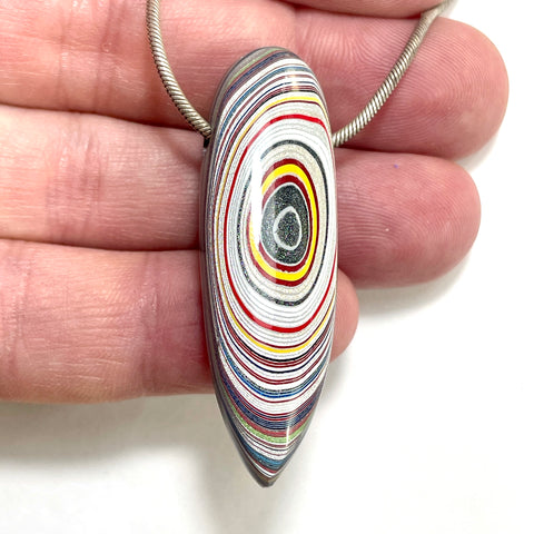 DVH Ford Focus C-MAX Fordite Bead Pendant Michigan Assembly  50x16x10mm (5929)