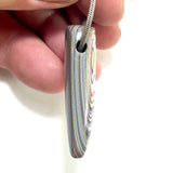 DVH Ford Focus C-MAX Fordite Bead Pendant Michigan Assembly  42x15x10mm (5930)