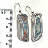 DVH Ford Focus C-MAX Fordite Earrings Michigan Assembly 32x14mm (5941)