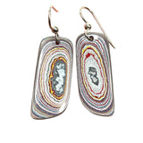 DVH Ford Focus C-MAX Fordite Earrings Michigan Assembly 32x14mm (5941)