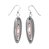 DVH Ford Focus C-MAX Fordite Earrings Michigan Assembly  40x13x5mm (6018)