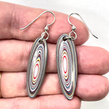 DVH Ford Focus C-MAX Fordite Earrings Michigan Assembly  40x13x5mm (6018)