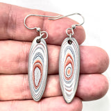 DVH Ford Focus C-MAX Fordite Earrings Michigan Assembly  40x13x5mm (6018)