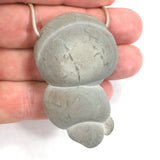 DVH Fairy Stone Concretion Bead Goddess Pendant Quebec 63x38x11 (5323)