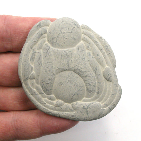 DVH Buddha Fairy Stone Concretion Goddess Rock Quebec 61x58x9mm (5489)