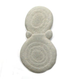 DVH Snowman Fairy Stone Concretion Goddess Rock Quebec 88x48x7mm (5505)