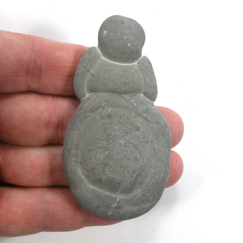 DVH Snowman Fairy Stone Concretion Goddess Rock 79x41x11mm (5543)