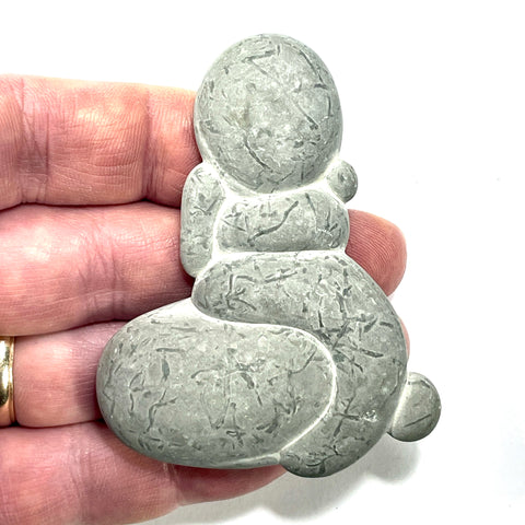 DVH Mermaid Fairy Stone Goddess Rock Natural Concretion Quebec 73x50x10mm (6275) - DVHdesigns
